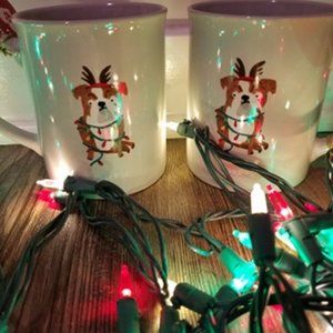 Bulldog mugs set of 2